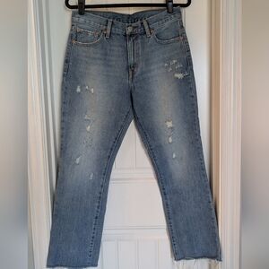  Levi's Distressed Kick Flare Mojave Blues Jeans. // 29